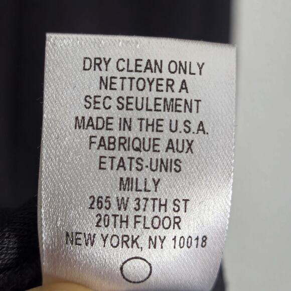 Milly Wool Dress Black Sleeveless Wool Size L Elegant Minimalism - Picture 10 of 10